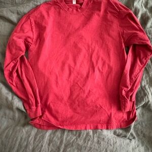 6.5OZ LONG SLEEVE GARMENT DYE CREW NECK T-SHIRT - L